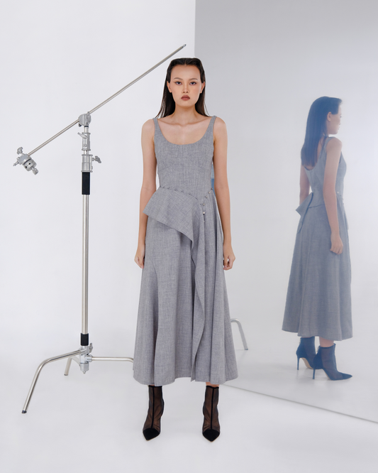 Rosamund Dress Light Grey