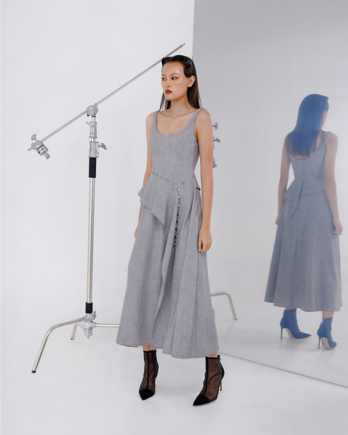 Rosamund Dress Light Grey