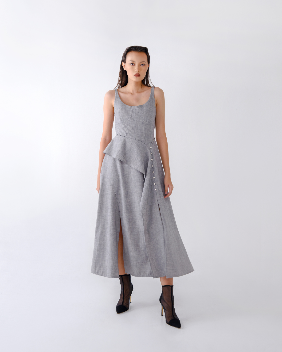 Rosamund Dress Light Grey