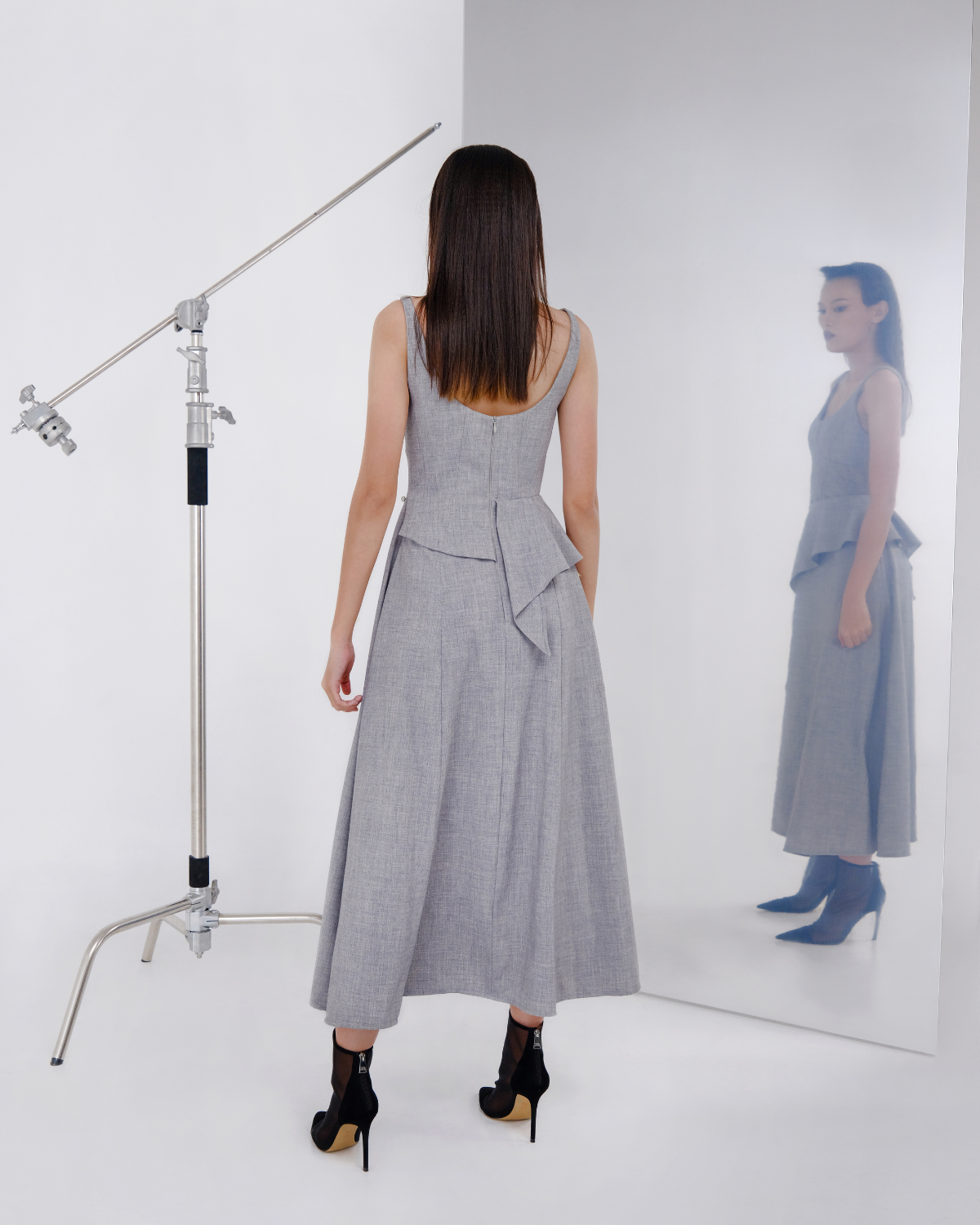 Rosamund Dress Light Grey