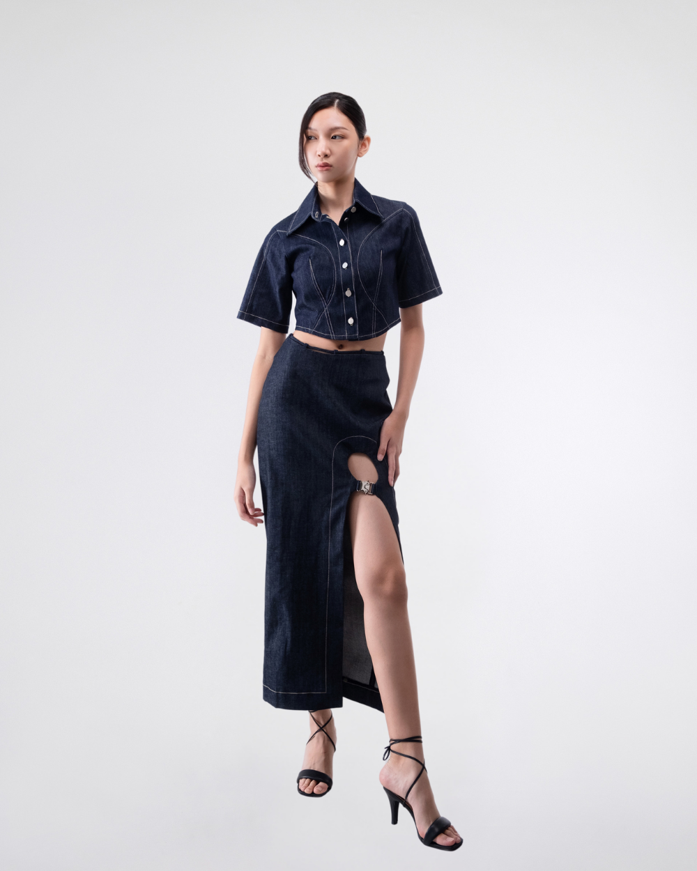 Lucien Skirt Midnight Blue Denim