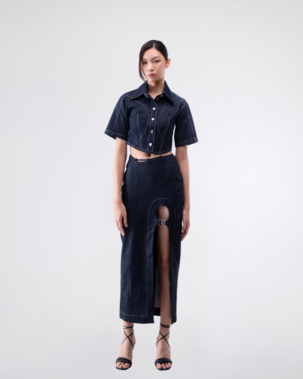 Lucien Skirt Midnight Blue Denim