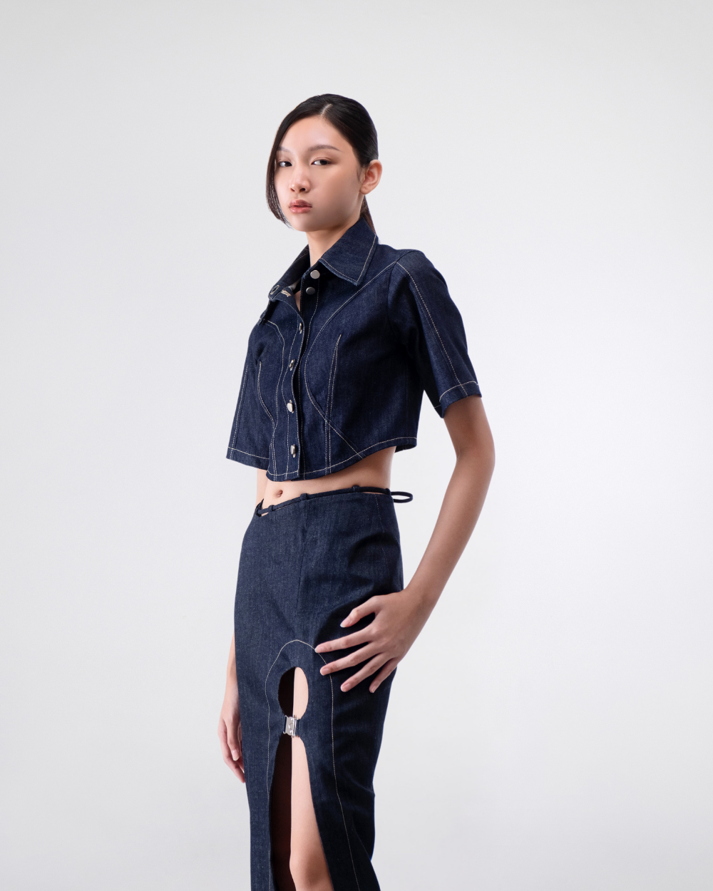 Lucien Skirt Midnight Blue Denim