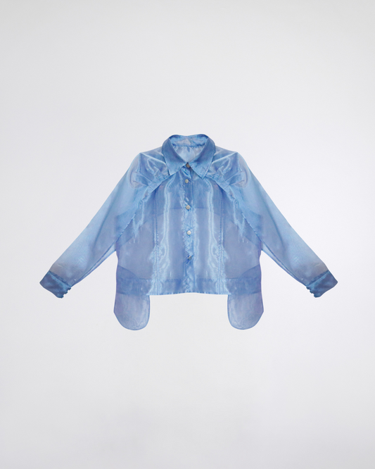 Merrick Sheer Overshirt Serenity Blue