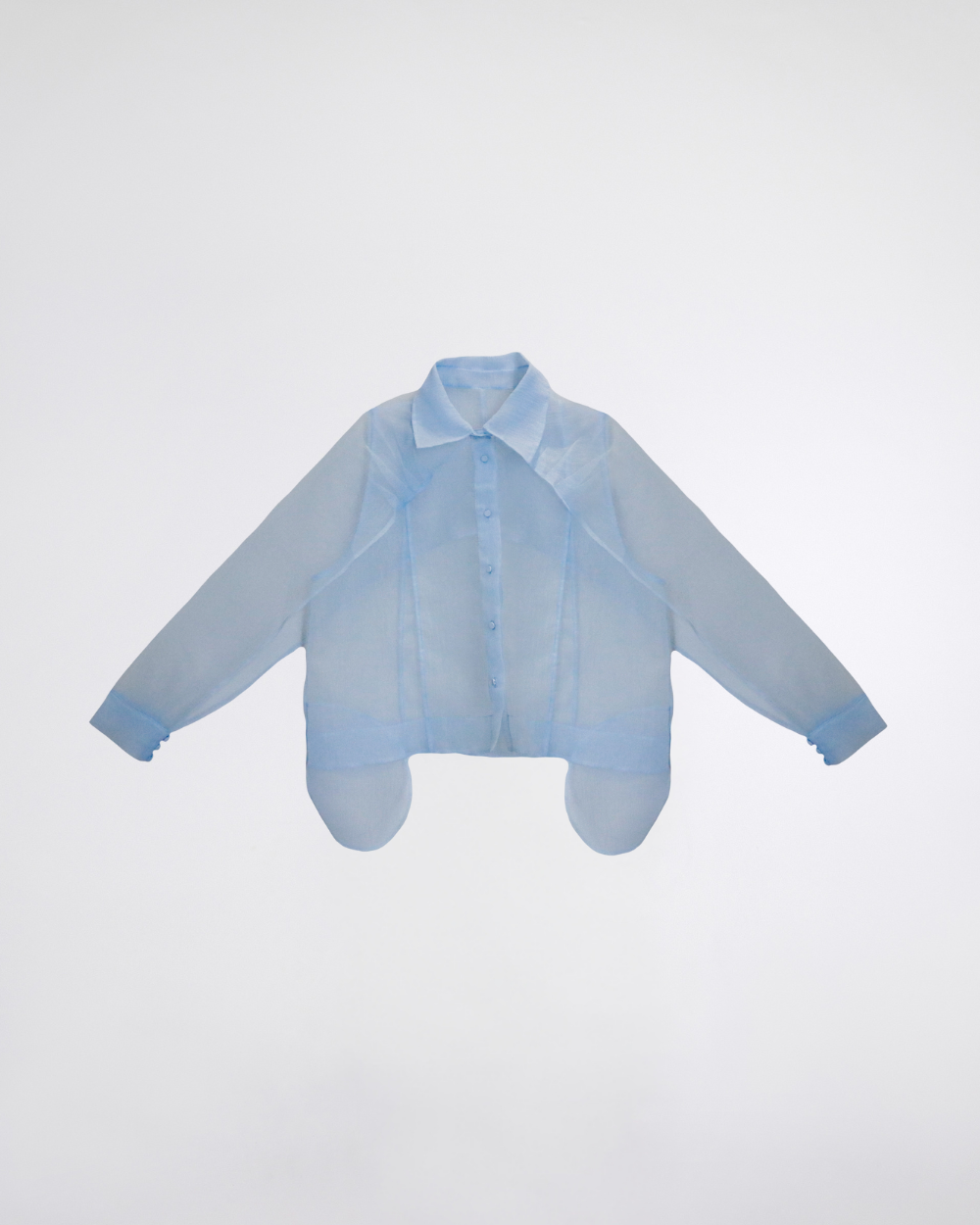 Merrick Sheer Overshirt Sky Blue