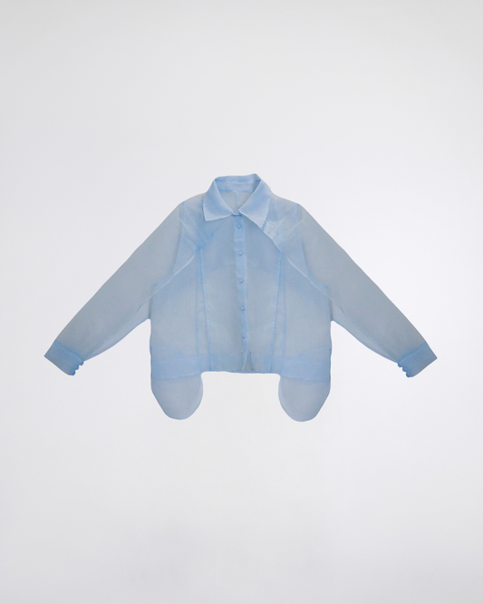 Merrick Sheer Overshirt Sky Blue