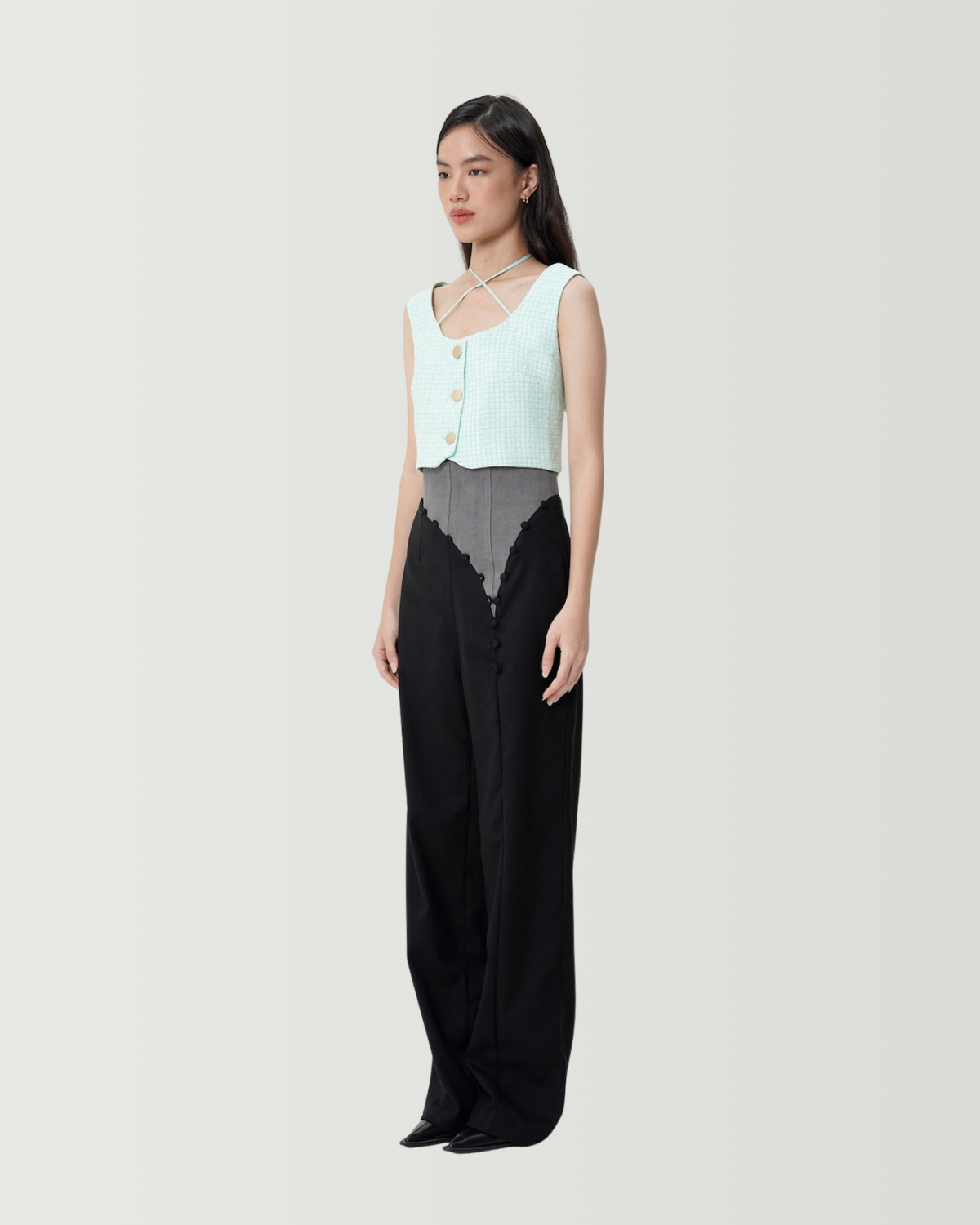 Rosamund Pants Grey-Black