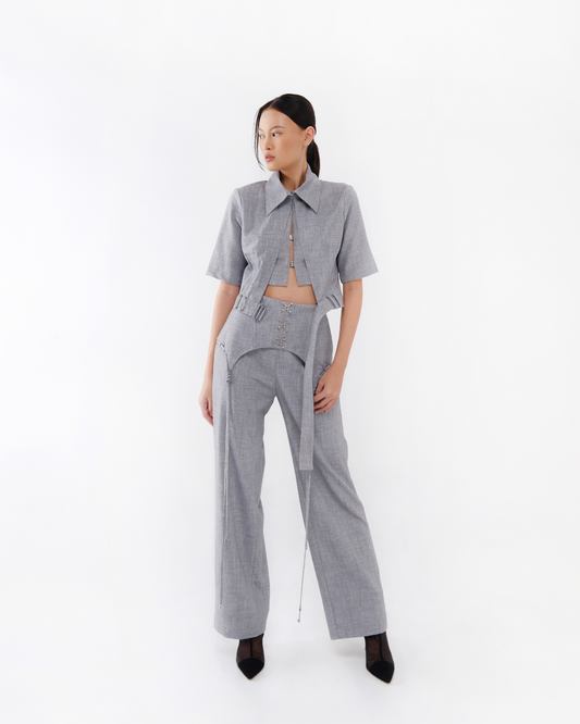 Amaranth Pants Light Grey