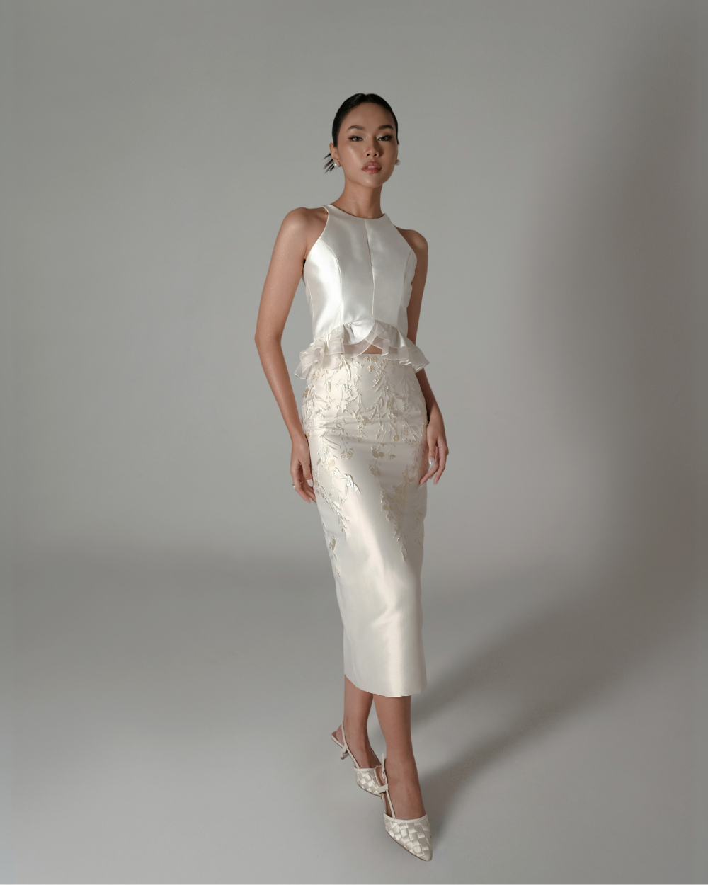 Alessia Set Ivory-Gold (Belt & Skirt)