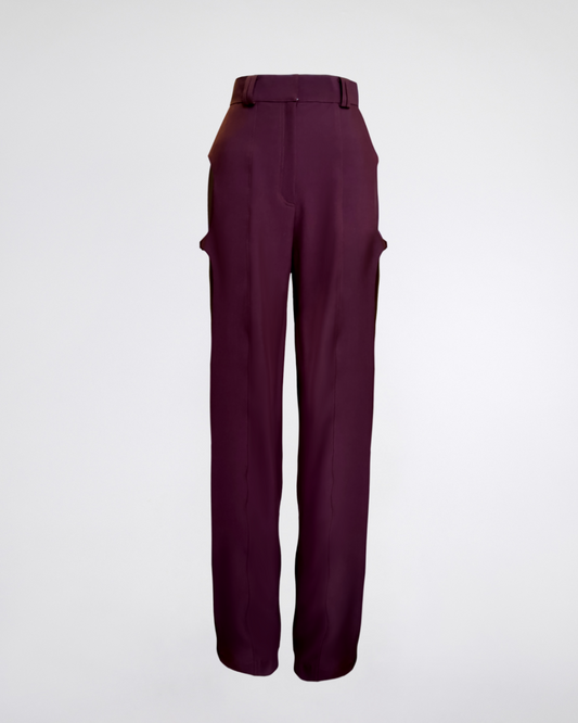 Buckley Pants Red Wine Cotton-Twill