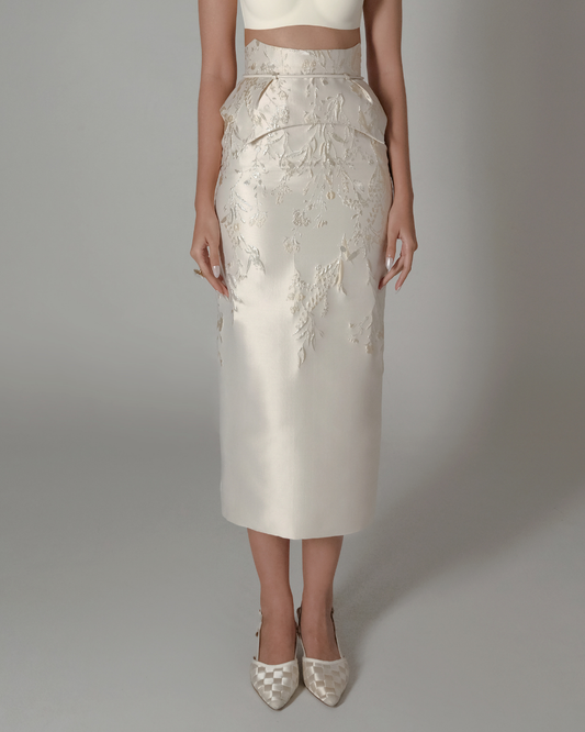 Alessia Set Ivory-Gold (Belt & Skirt)