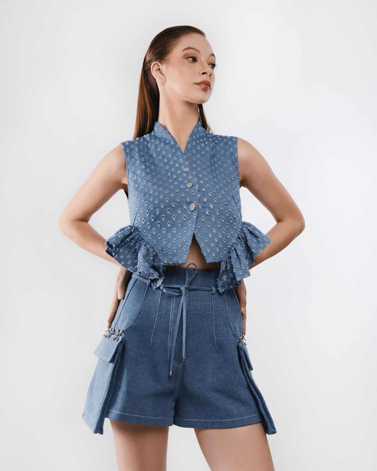 Ciellyn Top Light Blue Denim