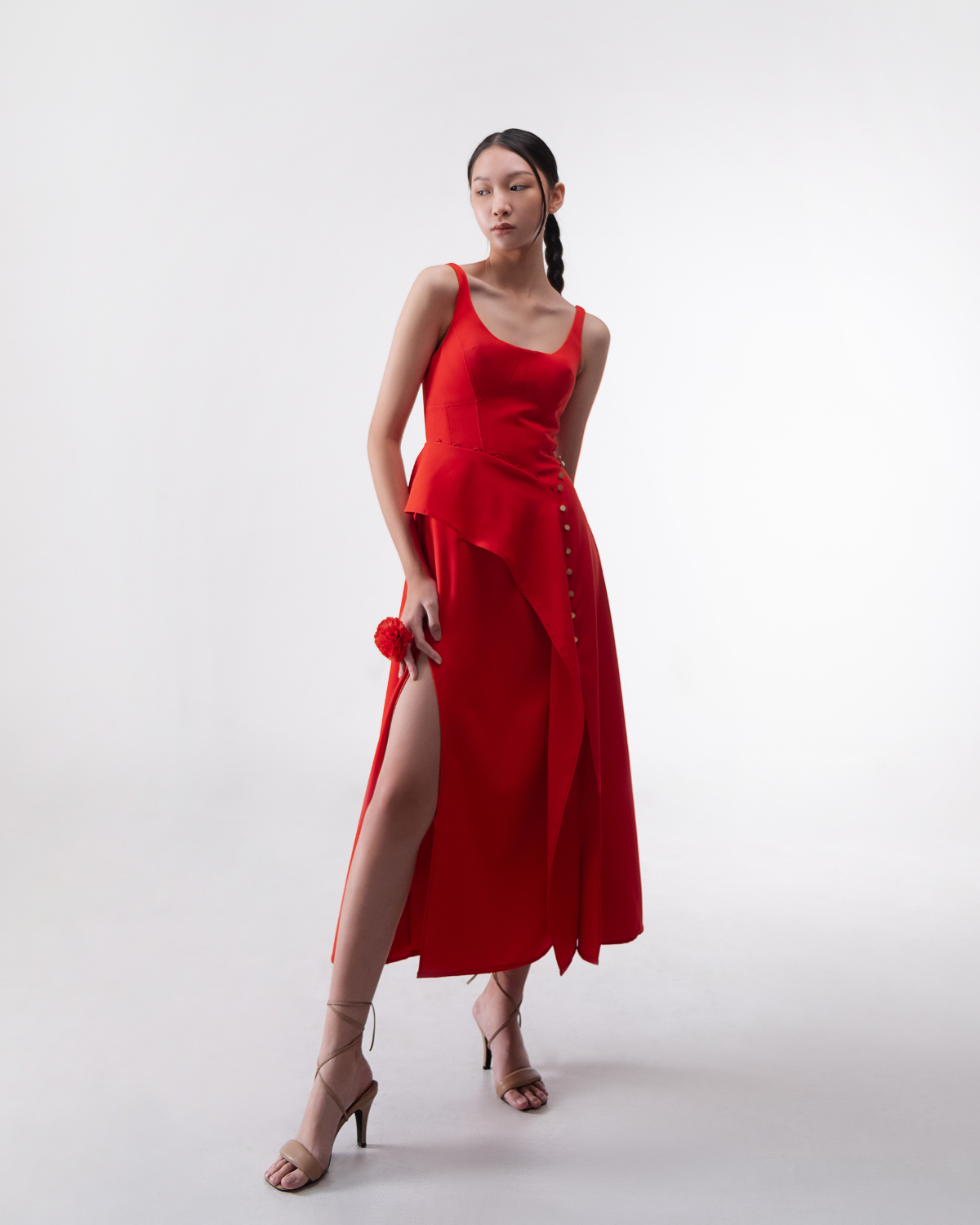 Rosamund Dress Red