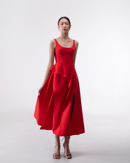 Rosamund Dress Red