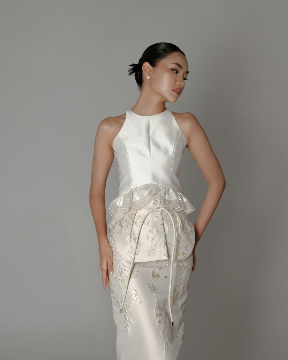 Alessia Set Ivory-Gold (Belt & Skirt)