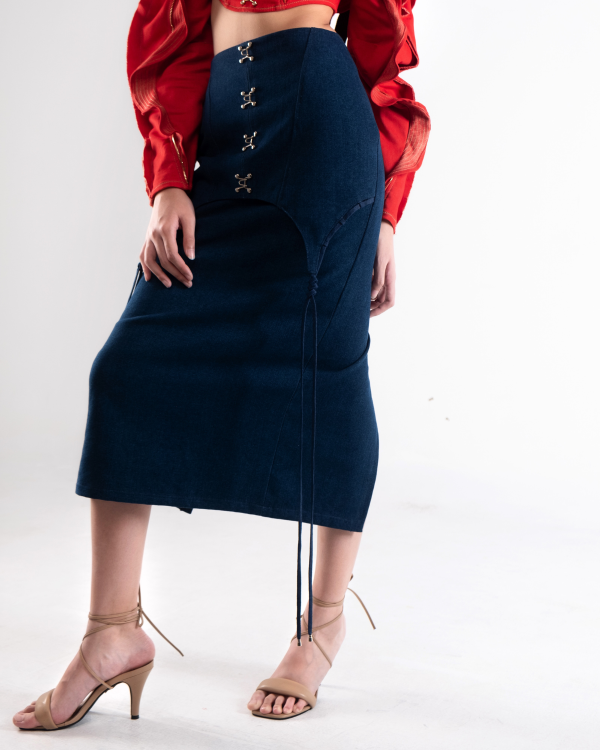 Amaranth Skirt Navy Blue Denim