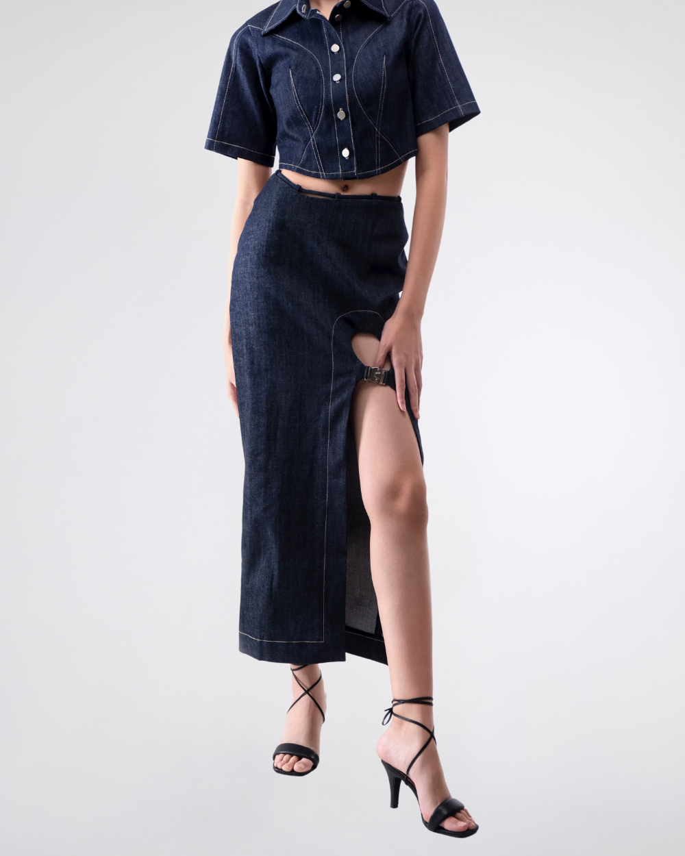 Lucien Skirt Midnight Blue Denim