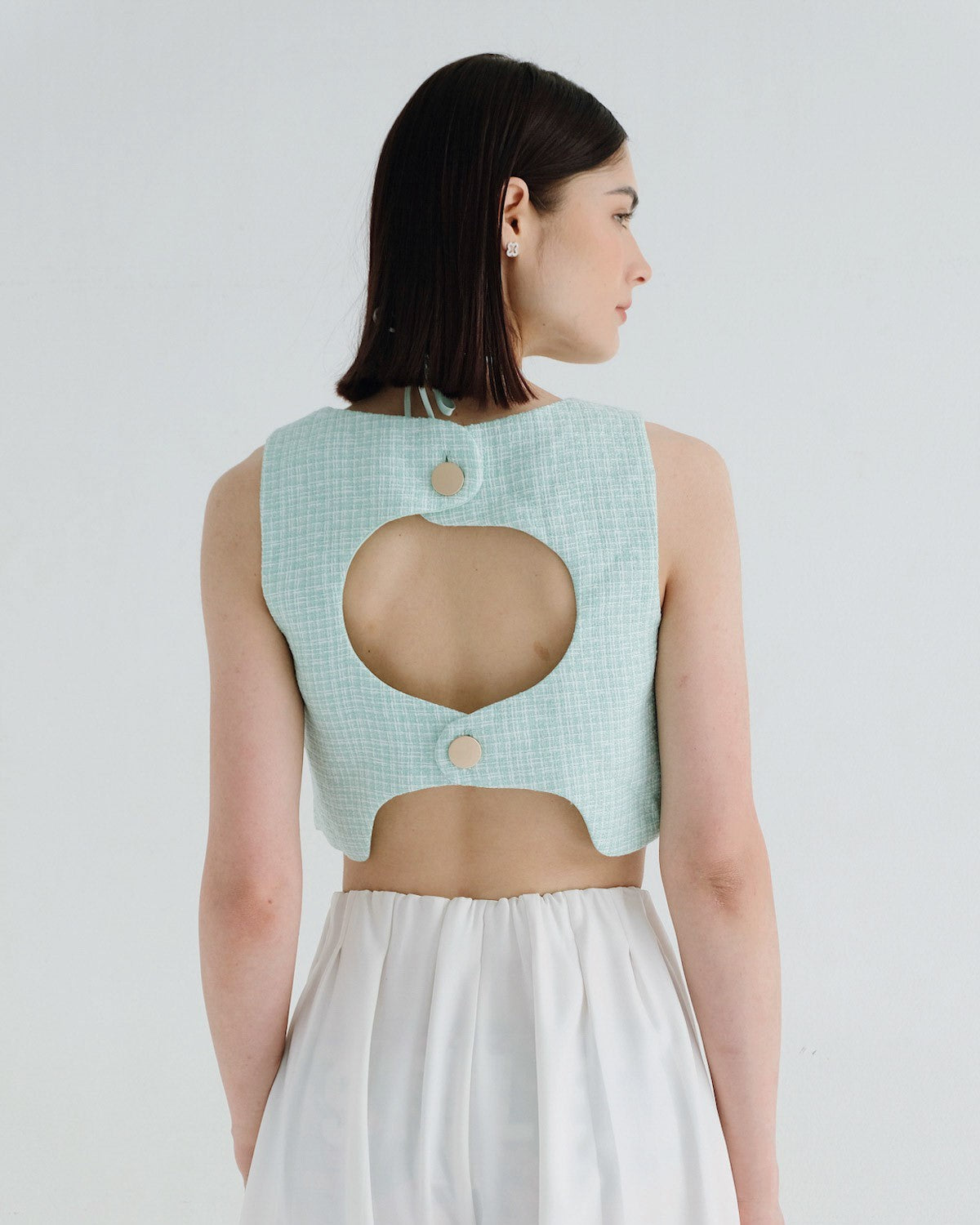 Sierra Cropped Waistcoat Mint